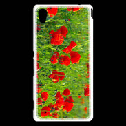 Coque Sony Xperia M4 Aqua DP champs de coquelicots