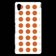 Coque Sony Xperia M4 Aqua pois orange