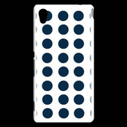 Coque Sony Xperia M4 Aqua pois bleu marine