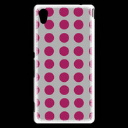 Coque Sony Xperia M4 Aqua pois gris & framboise