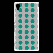 Coque Sony Xperia M4 Aqua pois gris & turquoise