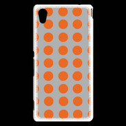Coque Sony Xperia M4 Aqua pois gris & orange