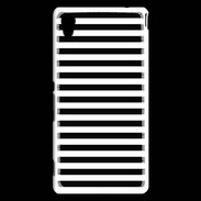 Coque Sony Xperia M4 Aqua rayures noires et blanches