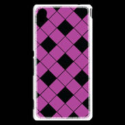 Coque Sony Xperia M4 Aqua losange noir & rose