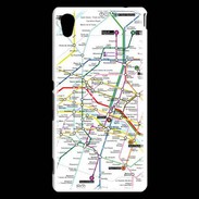 Coque Sony Xperia M4 Aqua Plan de métro de Paris
