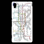 Coque Sony Xperia M4 Aqua Plan de métro de Londres