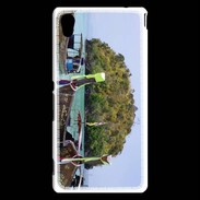Coque Sony Xperia M4 Aqua DP Barge en bord de plage