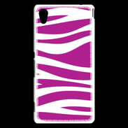Coque Sony Xperia M4 Aqua zèbre rose & blanc