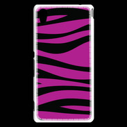Coque Sony Xperia M4 Aqua zèbre rose & noir