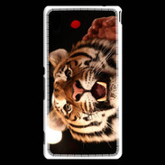 Coque Sony Xperia M4 Aqua Portrait de tigre PB 5