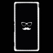 Coque Sony Xperia M4 Aqua moustache noir & blanc