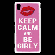 Coque Sony Xperia M4 Aqua Keep Calm Girly Rose