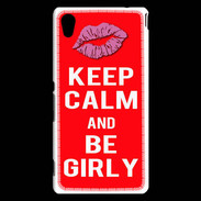 Coque Sony Xperia M4 Aqua Keep calm Girly Rouge