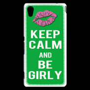 Coque Sony Xperia M4 Aqua Keep Calm Girly Vert
