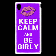 Coque Sony Xperia M4 Aqua Keep Calm Girly Violet