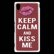 Coque Sony Xperia M4 Aqua Keep Calm Kiss me Brique