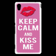 Coque Sony Xperia M4 Aqua Keep Calm Kiss me Rose