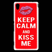 Coque Sony Xperia M4 Aqua Keep Calm Kiss me Rouge