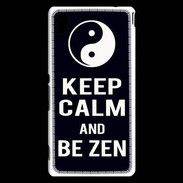 Coque Sony Xperia M4 Aqua Keep Calm Be Zen Noir