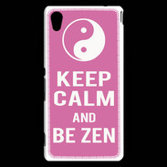 Coque Sony Xperia M4 Aqua Keep Calm Be Zen Rose