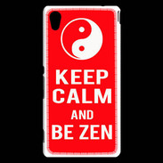Coque Sony Xperia M4 Aqua Keep Calm Be Zen Rouge