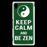 Coque Sony Xperia M4 Aqua Keep Calm Be Zen Vert