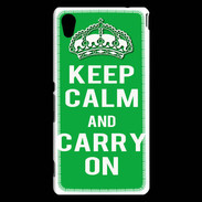 Coque Sony Xperia M4 Aqua Keep Calm Carry on Vert