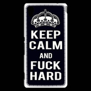 Coque Sony Xperia M4 Aqua Keep Calm Fuck hard Noir