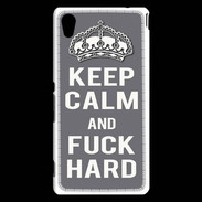 Coque Sony Xperia M4 Aqua Keep calm Fuck hard Gris