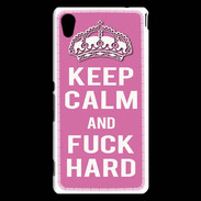 Coque Sony Xperia M4 Aqua Keep Calm Fuck hard Rose
