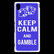 Coque Sony Xperia M4 Aqua Keep Calm Gamble Bleu