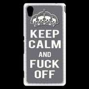 Coque Sony Xperia M4 Aqua Keep Calm Fuck Off Gris