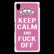 Coque Sony Xperia M4 Aqua Keep Calm Fuck Off Rose