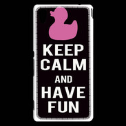 Coque Sony Xperia M4 Aqua Keep Calm Have fun Noir