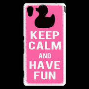 Coque Sony Xperia M4 Aqua Keep Calm Have fun Rose