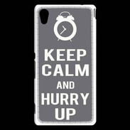 Coque Sony Xperia M4 Aqua Keep Calm Hurry up Gris
