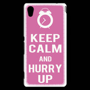 Coque Sony Xperia M4 Aqua Keep Calm Hurry up Rose