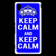 Coque Sony Xperia M4 Aqua Keep Calm Bleu