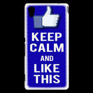 Coque Sony Xperia M4 Aqua Keep Calm Like This Bleu