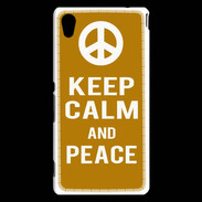 Coque Sony Xperia M4 Aqua Keep Calm Peace Orange