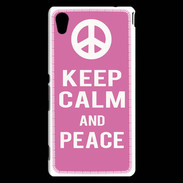 Coque Sony Xperia M4 Aqua Keep Calm Peace Rose