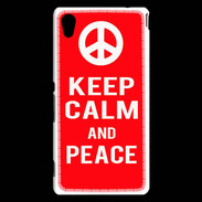 Coque Sony Xperia M4 Aqua Keep Calm Peace Rouge