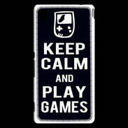 Coque Sony Xperia M4 Aqua Keep Calm Play games Noir