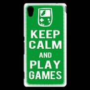 Coque Sony Xperia M4 Aqua Keep Calm Play games Vert