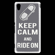 Coque Sony Xperia M4 Aqua Keep Calm Ride on Gris