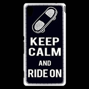 Coque Sony Xperia M4 Aqua Keep Calm Ride on Noir