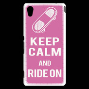 Coque Sony Xperia M4 Aqua Keep Calm Ride on Rose