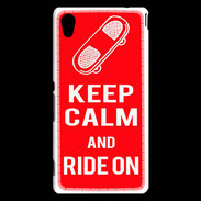 Coque Sony Xperia M4 Aqua Keep Calm Ride on Rouge