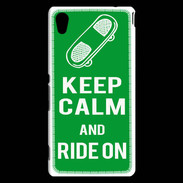 Coque Sony Xperia M4 Aqua Keep Calm Ride on Vert