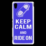 Coque Sony Xperia M4 Aqua Keep Calm Ride on Bleu